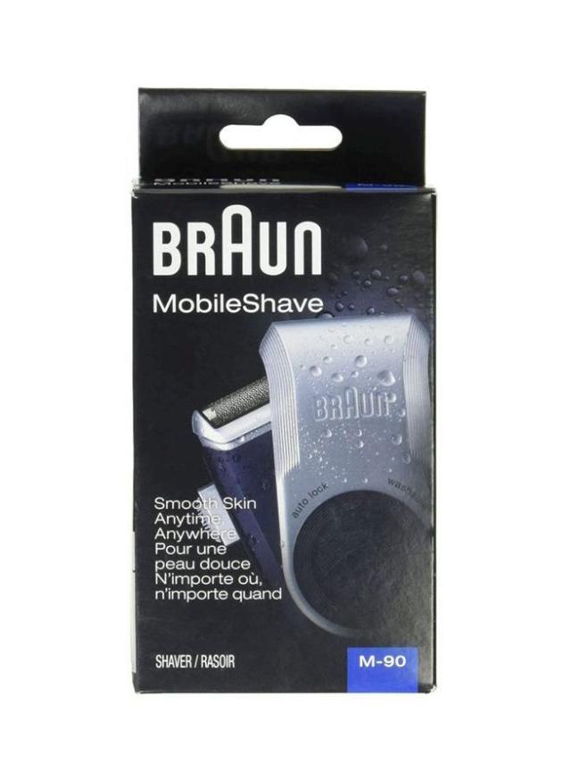 ماكينة تنعيم ذقن محمولة مقاومة للماء فضي/أزرق براون Braun Blue/Silver Water Resistant Mobile Shaver Dark - SW1hZ2U6MjY2MTgy