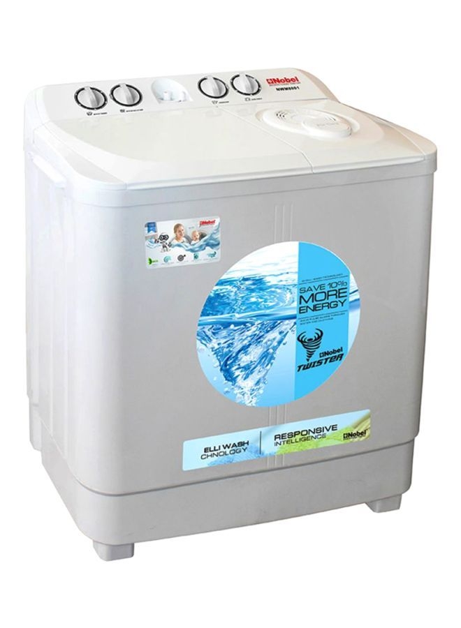 غسالة ملابس حوضين نصف أوتوماتيكية 8 كيلو غرام NOBEL - Twin Tub Semi Auto Washer