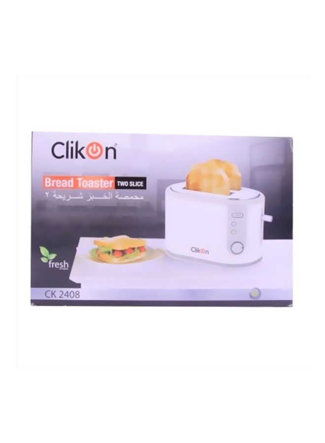 توستر بسعة شريحتين وبقوة 800 واط Portable 2-Slice Bread Toaster - Clikon - 7}