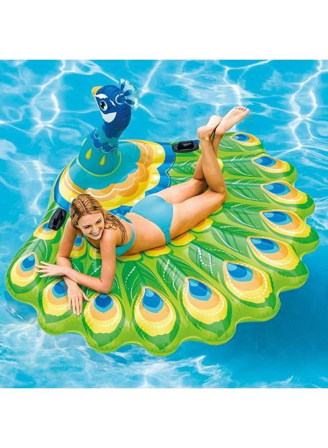 عوامة سباحة على شكل طاووس  INTEX Peacock Island Floating Raft 57250 - SW1hZ2U6MjY3NDI2