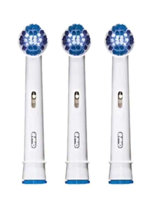 فرشاة اسنان كهربائية ( 3 قطع ) - أبيض BRAUN - Precision Clean Brush Heads White - SW1hZ2U6MjcyOTM3