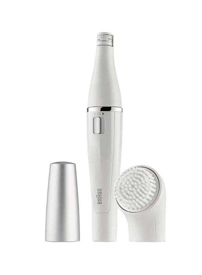 جهاز ازالة الشعر ( براون ) مع فرشاة تنظيف الوجه - أبيض BRAUN - Facial Cleansing Brush With Micro-Oscillations Epilator 810