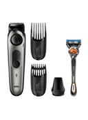 ماكينة الحلاقة الكهربائية ( للرجال ) - أسود BRAUN - Rechargeable Beard And Hair Trimmer Set BT5060 - SW1hZ2U6MjU3ODMw