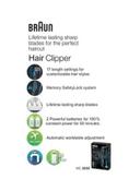 ماكينة حلاقة للرجال - اسود BRAUN - Rechargeable Hair Clipper HC5050 - SW1hZ2U6MjgyODE4