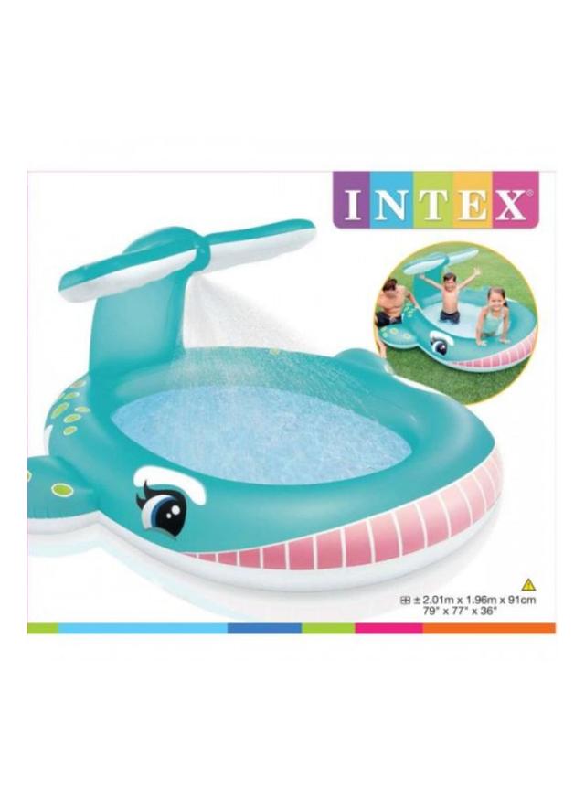 INTEX Inflatable Whale Spray Pool 201 X 196 X 91cm - SW1hZ2U6MjY3Mjgx