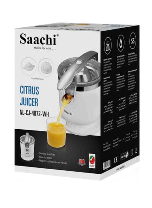 Saachi Citrus Juicer With Stainless Steel Filter 200 W NL CJ 4072 WH White - SW1hZ2U6MjY0Mjgw