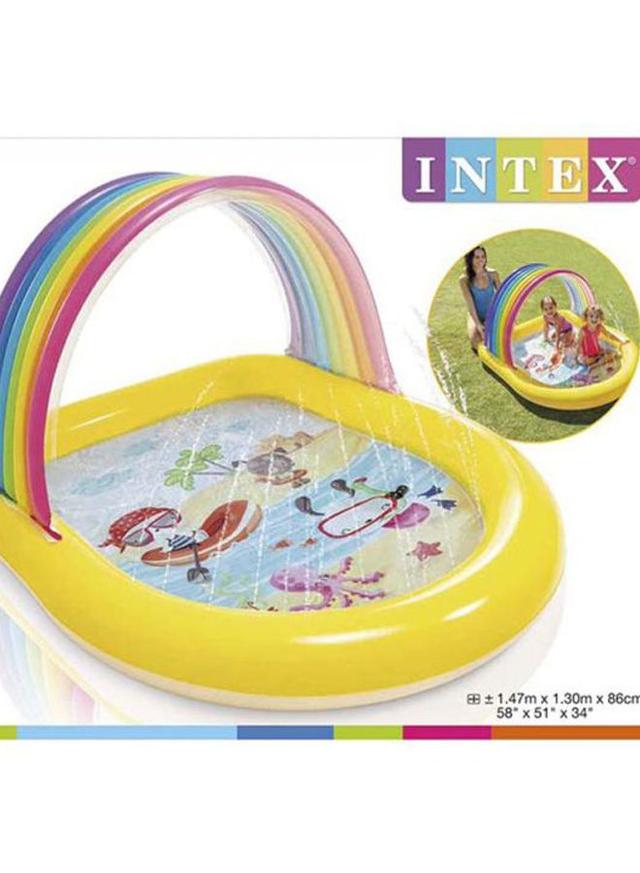 حوض سباحة منزلي على شكل قوس قزح للأطفال  INTEX Rainbow Arch Spray Pool - SW1hZ2U6MjY4MjQ5