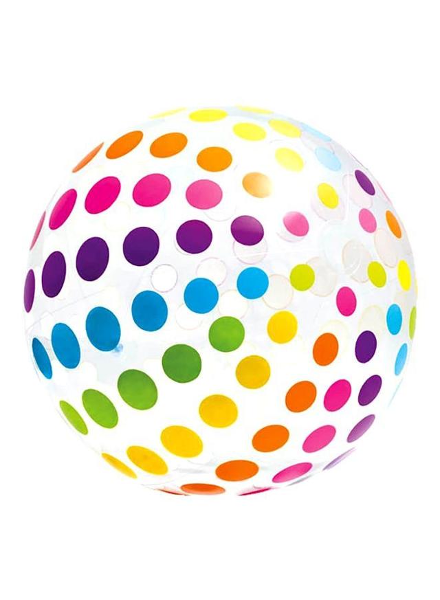 INTEX Set Of 2 Jumbo Inflatable Colorful Polka Dot Giant Beach Ball - SW1hZ2U6MjY3MDQ2