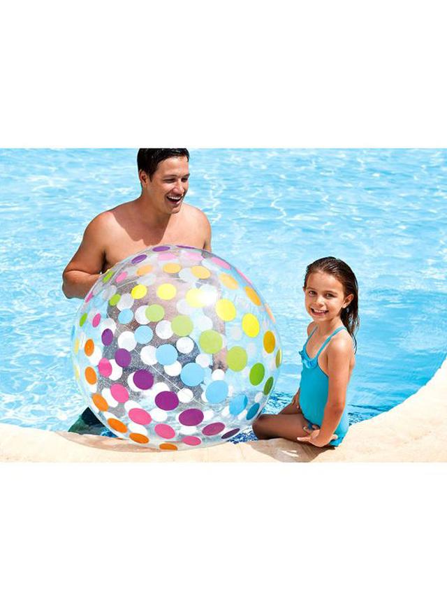 INTEX Set Of 2 Jumbo Inflatable Colorful Polka Dot Giant Beach Ball - SW1hZ2U6MjY3MDQy
