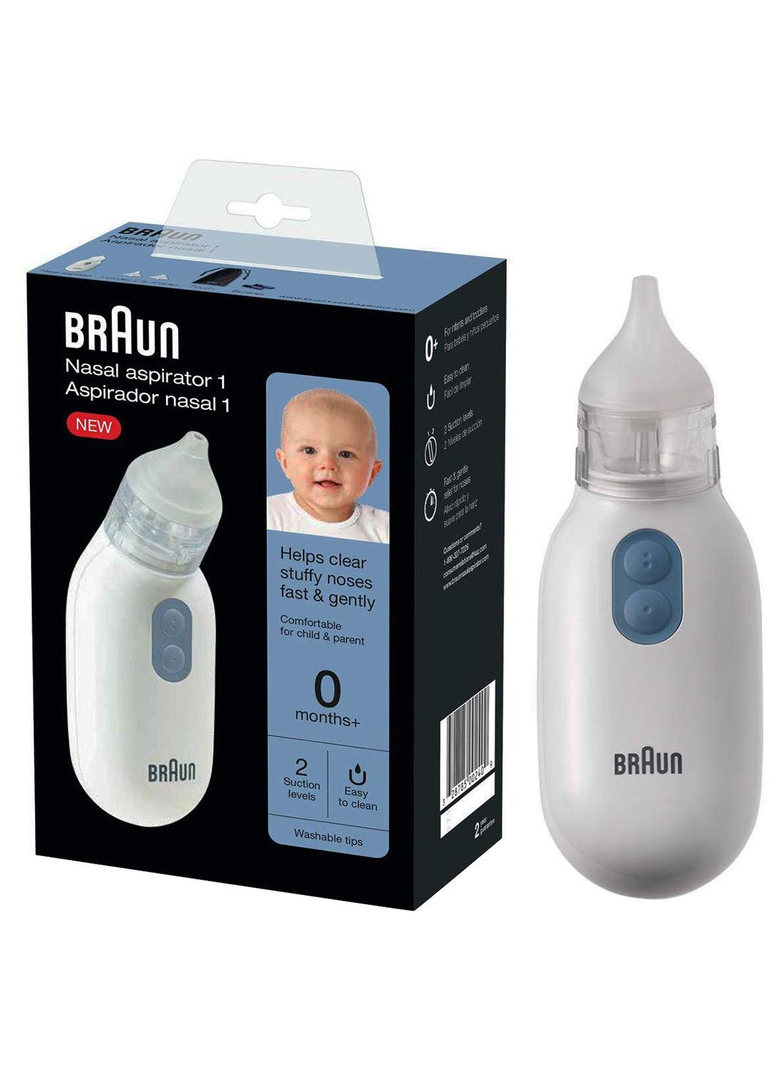 شفاط الانف للاطفال إلكتروني لتنظيف إفرازات الأنف للرضع والأطفال براون Braun Stuffy Noses Clear Nasal Aspirator