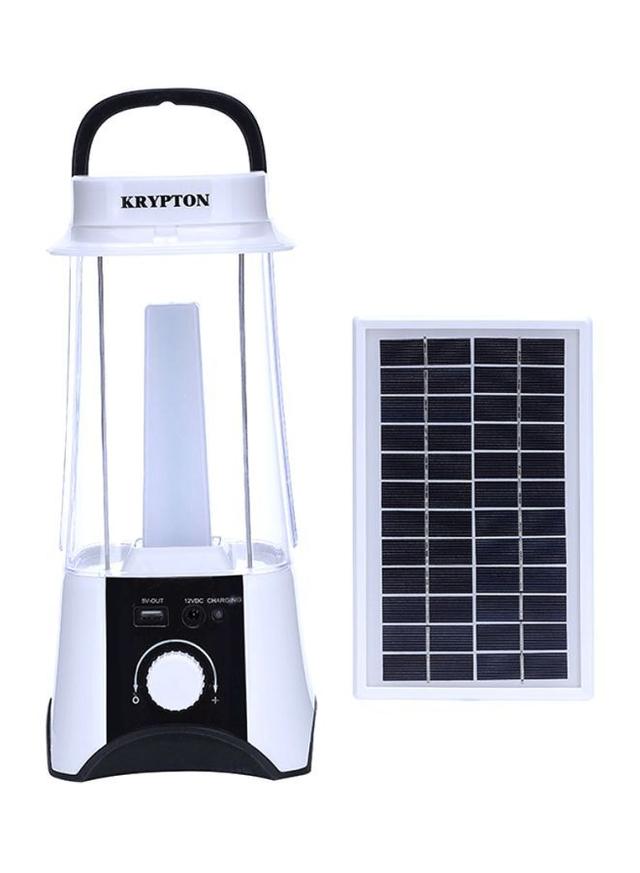 مصباح طوارئ مع لوحة طاقة شمسية - أبيض وأسود Krypton - Rechargeable Solar LED Emergency Light - SW1hZ2U6MjY5MDQ1