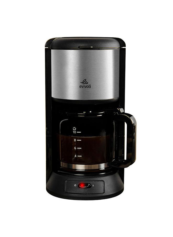 ماكينة قهوة مطحونة بسعة 1.25 لتر evvoli - Coffee Maker