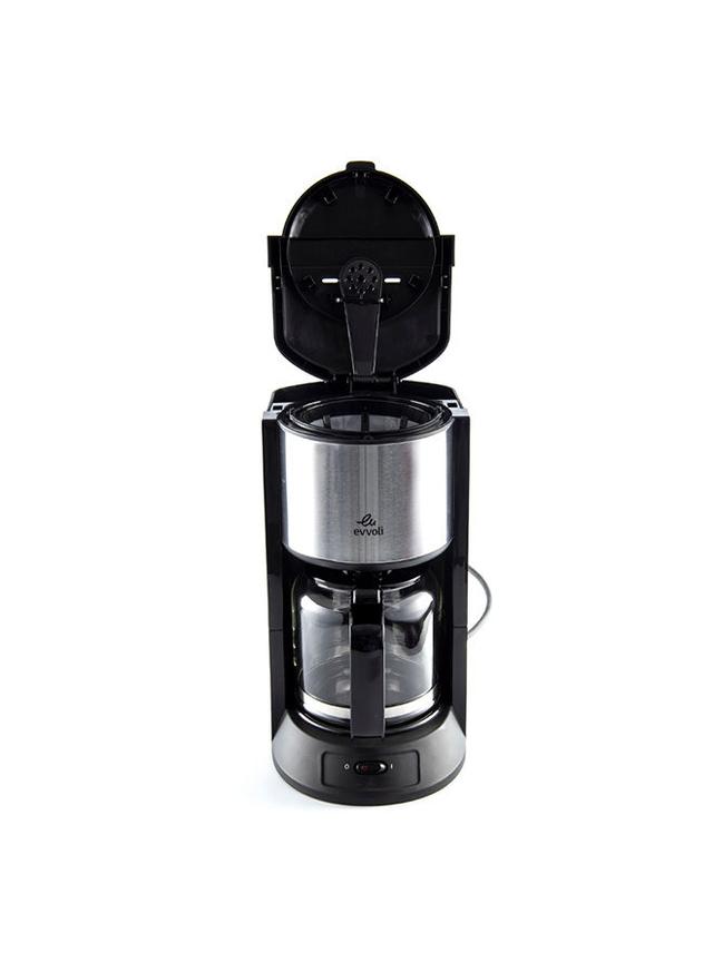 evvoli Coffee Maker With Glass Carafe 1.2 l 1000 W EVKA CO10MB Black/Clear/Grey - SW1hZ2U6MjY2ODc3