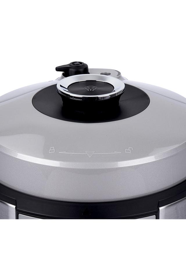 evvoli 10 In 1 Multi Use Programmable Pressure Cooker 6 Litter 10 Cook Settings 1100W With 15 Smart Safety Protection Modules 5.5 l 1100 W EVKA PC6010S Silver/Black - SW1hZ2U6MjQ4MjM2