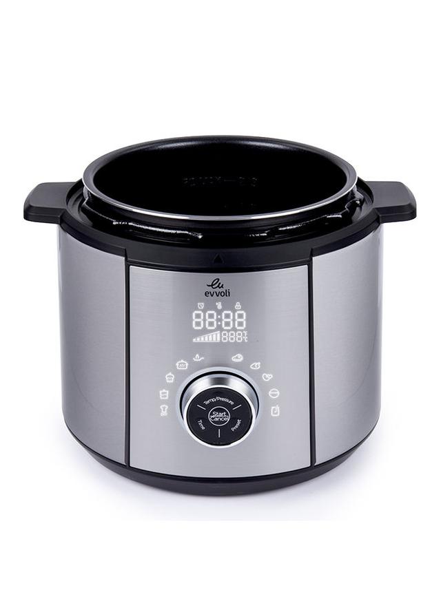 evvoli 10 In 1 Multi Use Programmable Pressure Cooker 6 Litter 10 Cook Settings 1100W With 15 Smart Safety Protection Modules 5.5 l 1100 W EVKA PC6010S Silver/Black - SW1hZ2U6MjQ4MjM4
