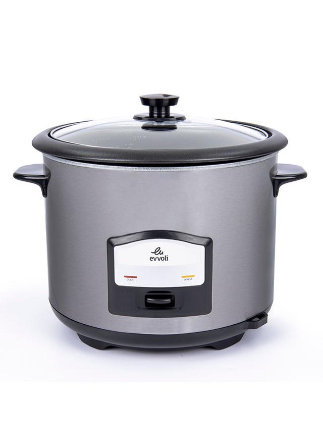 evvoli 2 In 1 Rice Cooker with Steamer Up To 12 Cup Of Rise non stick 6.5 l 750 W EVKA RC6501S Silver/Black - SW1hZ2U6MjQxMTk4