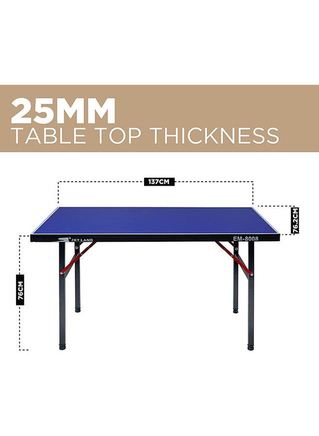 تنس طاولة اطفال قابلة للطي أزرق سكاي لاند SkyLand Blue 137x76.2x76cm Foldable Indoor Tennis Table - SW1hZ2U6MjM1Mzc0