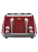 Delonghi Icona Capitals 4 Slice Toaster 1800 W Red - SW1hZ2U6MjQ3NjUw