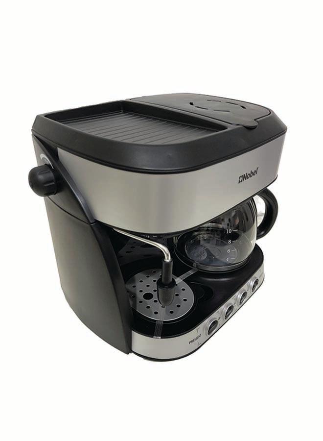 ماكينة صنع القهوة الكهربائية بضغط 15 بار 1.25 لتر NOBEL - Coffee Machine With Frother And Espresso - cG9zdDoyNTA4NTE=