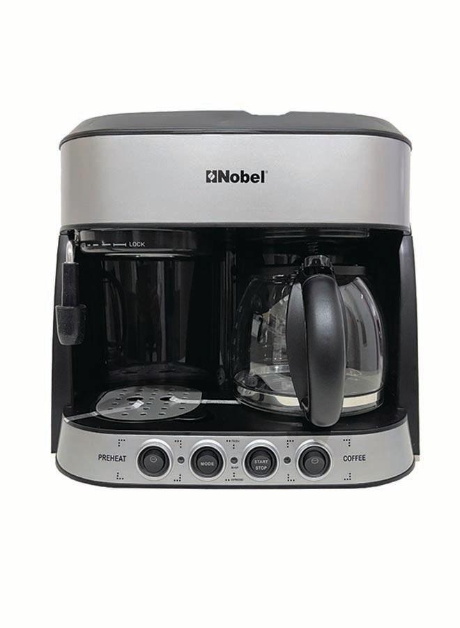 ماكينة صنع القهوة الكهربائية بضغط 15 بار 1.25 لتر NOBEL - Coffee Machine With Frother And Espresso - cG9zdDoyNTA4NDM=