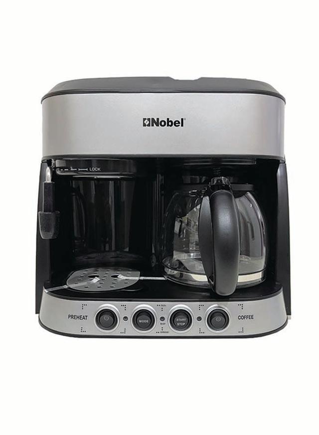 ماكينة صنع القهوة الكهربائية بضغط 15 بار 1.25 لتر NOBEL Coffee Machine With Frother And Espresso - SW1hZ2U6MjUwODQz