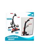 SkyLand SKY LAND Portable Multi Peddler Cycle Machine for Arms and Legs with LCD Monitor and Massage Rollers-EM-1862, Black-red - SW1hZ2U6MjM1NDI0
