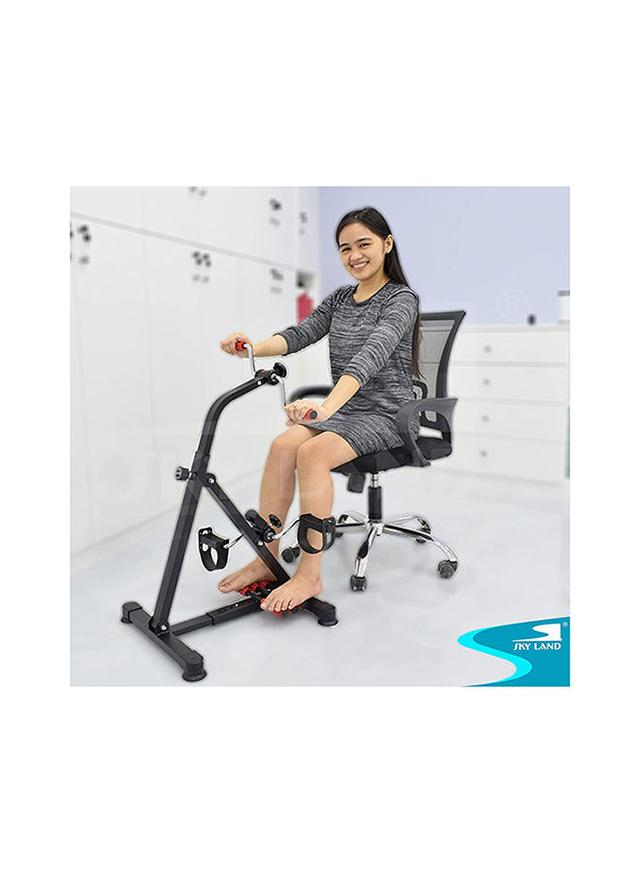 SkyLand SKY LAND Portable Multi Peddler Cycle Machine for Arms and Legs with LCD Monitor and Massage Rollers-EM-1862, Black-red - SW1hZ2U6MjM1NDMy