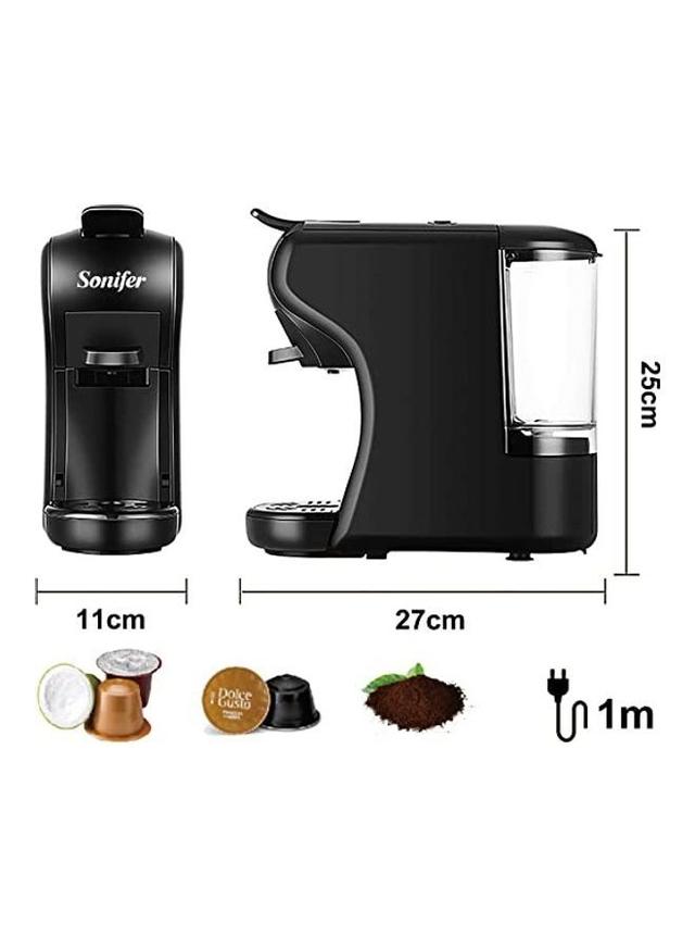 Sonifer 3 In 1 Multi Capsule Machine Coffee Maker Black 27 x 25cm - SW1hZ2U6MjgwMTYy