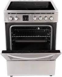 Hoover 4 Hob Burner Vitroceramic Cooker With Oven Silver/Black - SW1hZ2U6MTUwMzgzMw==