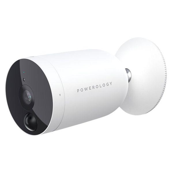 Powerology Wifi Smart Outdoor Wireless Camera Built-in Rechargeable Battery With 3 Months Standby - White - SW1hZ2U6MjMyMTgz