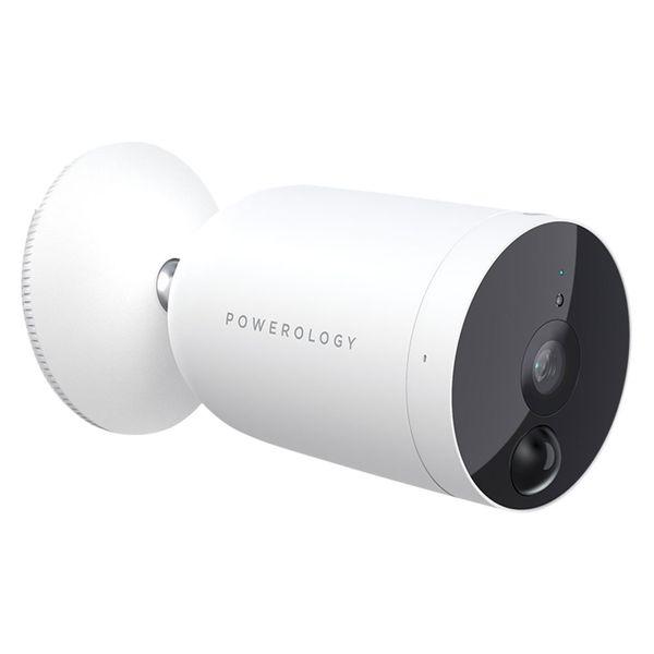 Powerology Wifi Smart Outdoor Wireless Camera Built-in Rechargeable Battery With 3 Months Standby - White - SW1hZ2U6MjMyMTgx