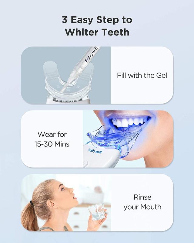 Generic Fairywill Teeth Whitening Kit with Led Light for Sensitive Teeth - SW1hZ2U6MjMxMTUx