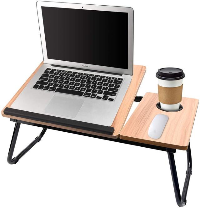 Generic Adjustable Lapdesk Table with Cup Holder - SW1hZ2U6MjMxNTg5