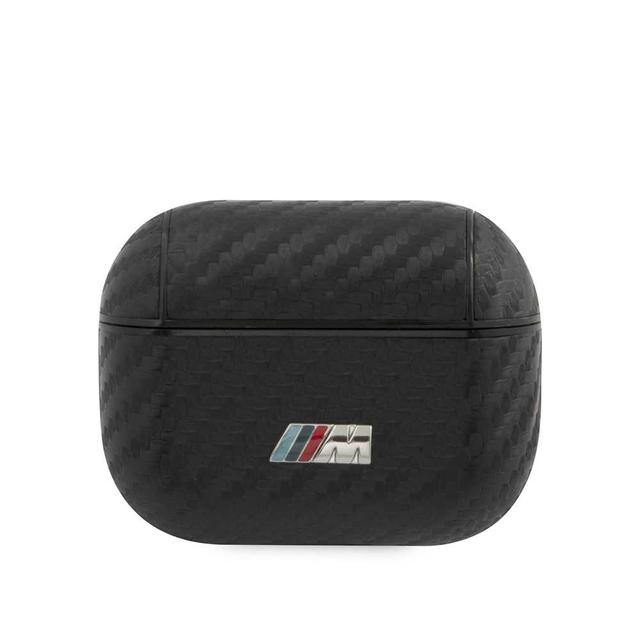 BMW M Collection PC PU Carbon Case with Metal Logo for Airpods Pro - Black - SW1hZ2U6MzE4NjQw