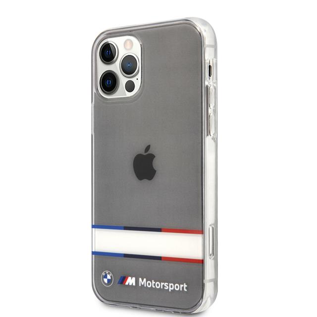 BMW M PC/TPU Double Tricolor Hard Case for iPhone 12 / 12 Pro (6.1") - Transparent - SW1hZ2U6MzE4MzYw