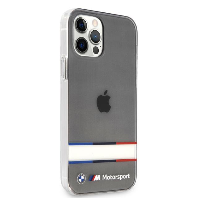BMW M PC/TPU Double Tricolor Hard Case for iPhone 12 / 12 Pro (6.1") - Transparent - SW1hZ2U6MzE4MzY0