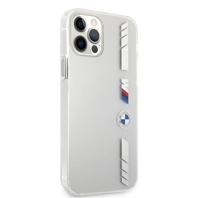 BMW M PC/TPU Silver Stripes Hard Case for iPhone 12 / 12 Pro (6.1") - Transparent - SW1hZ2U6MzE4Mzk2