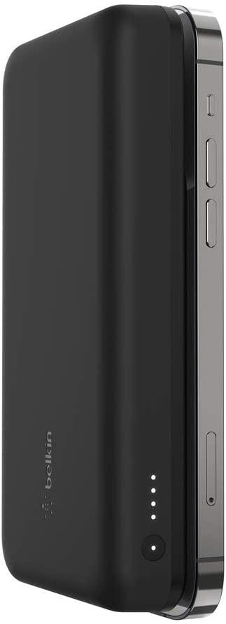 باور بانك 10000 ميللي امبير يدعم الشحن اللاسلكي Belkin Boost Charge Magnetic Portable Wireless Charger 10000mAh  - Black