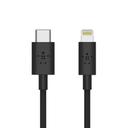 Belkin Boost Charge USB-C Cable with Lightning Connector MFI - Black - SW1hZ2U6MzE3NDI5
