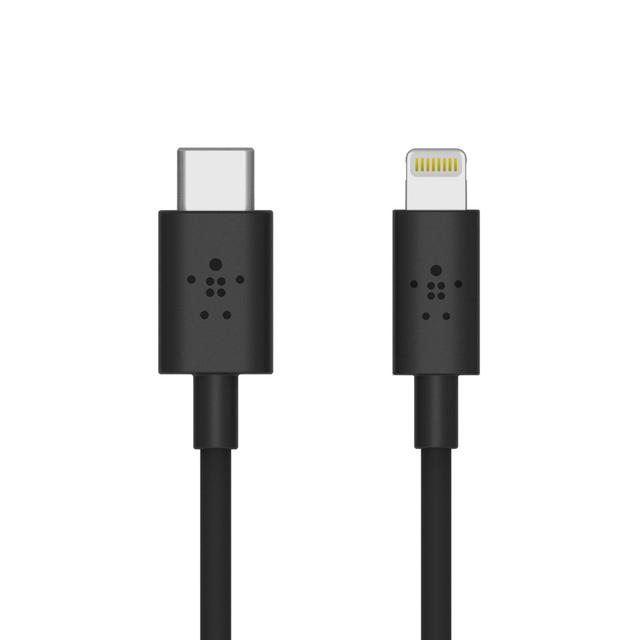 Belkin Boost Charge USB-C Cable with Lightning Connector MFI - Black - SW1hZ2U6MzE3NDI5