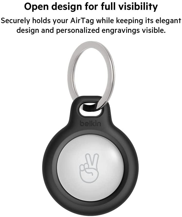 علاقة مفاتيح آبل لون أسود Belkin Secure Holder with Key Ring for Apple Airtag - cG9zdDozMTczOTU=