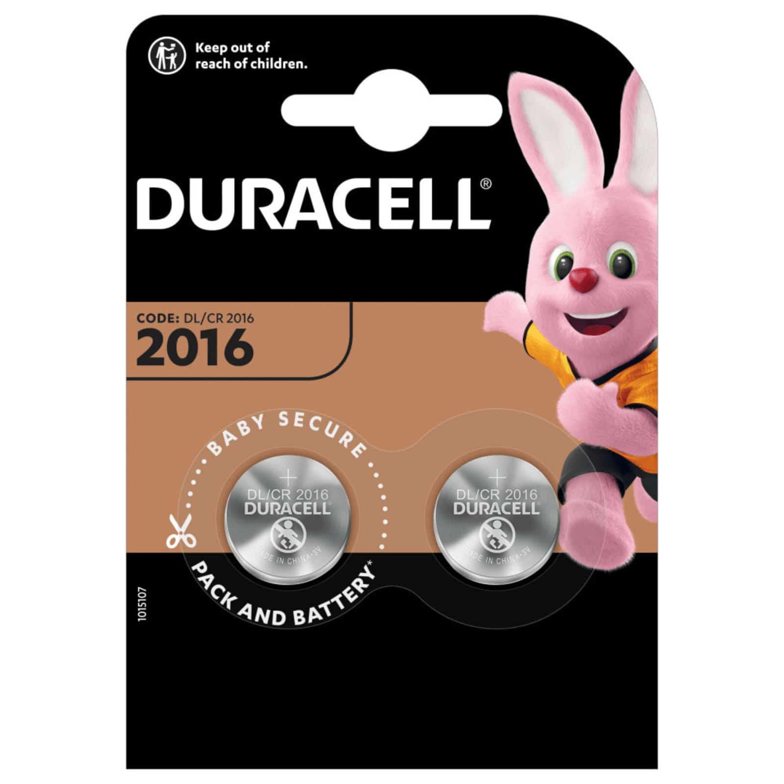 بطاريات ليثيوم  Duracell CR2016 Lithium Battery 3V Pack Of 5