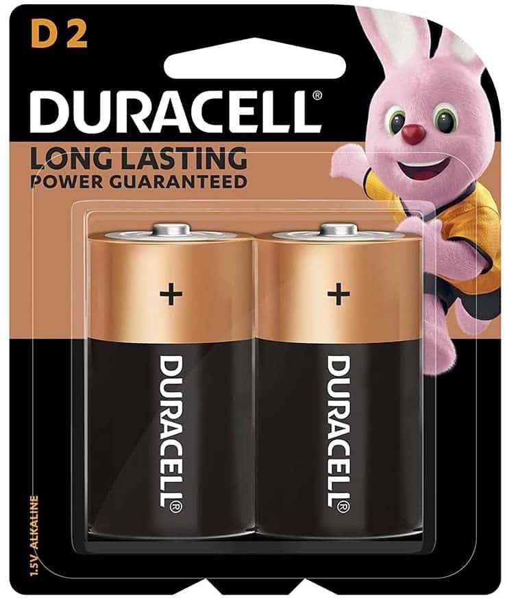 بطاريات 1.5 فولت  Duracell LR20 D-Size 1.5V Alkaline Battery, 2 Packet / 4 Pieces