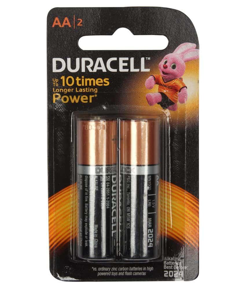 بطاريات 1.5 فولت  Duracell LR6 AA 1.5V Alkaline Battery, 2 Packet / 4 Pieces