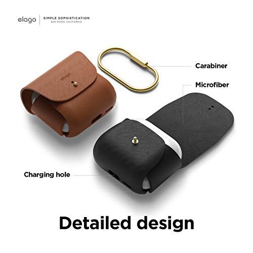 Elago Airpods 3 Leather Case - Black - SW1hZ2U6MzE3OTIy