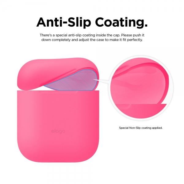 Elago Basic Skinny Case for Apple Airpods - Neon Hot Pink - SW1hZ2U6MzE3Njg0