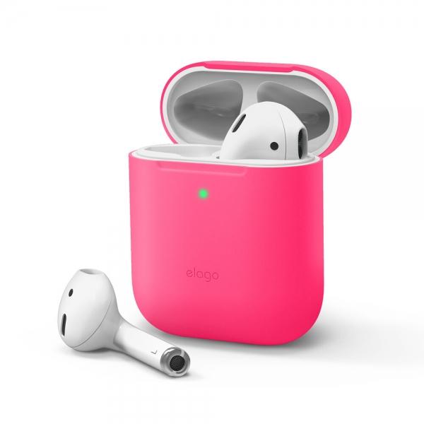 Elago Basic Skinny Case for Apple Airpods - Neon Hot Pink - SW1hZ2U6MzE3Njc0