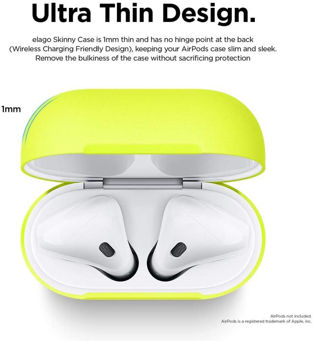 Elago Basic Skinny Case for Apple Airpods - Neon Yellow - SW1hZ2U6MzE3NjYy