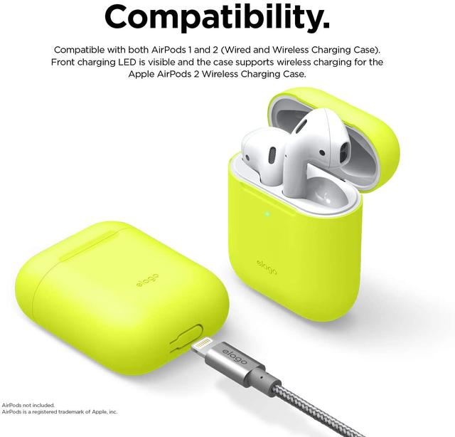 Elago Basic Skinny Case for Apple Airpods - Neon Yellow - SW1hZ2U6MzE3NjY0
