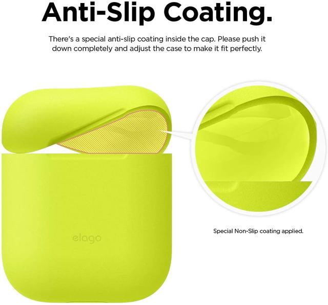 Elago Basic Skinny Case for Apple Airpods - Neon Yellow - SW1hZ2U6MzE3NjY4